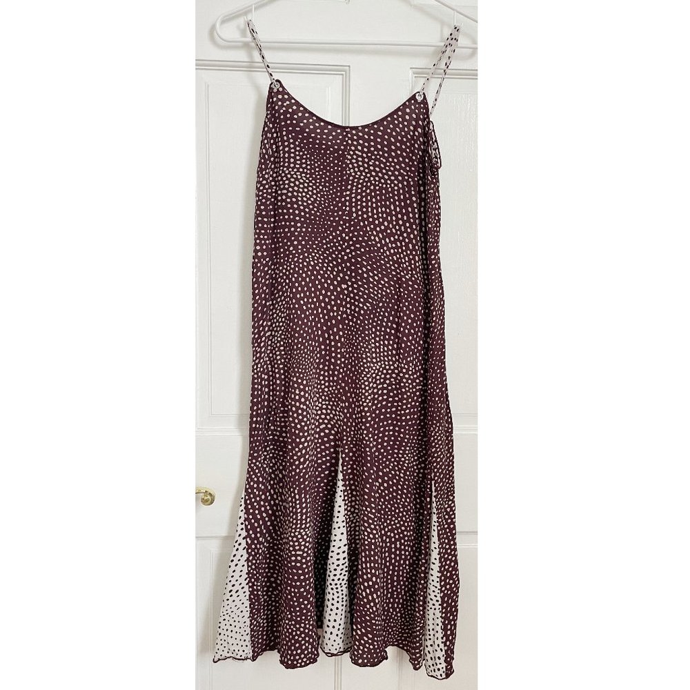 rag & bone Plum Polka Dot Midi Slip Dress